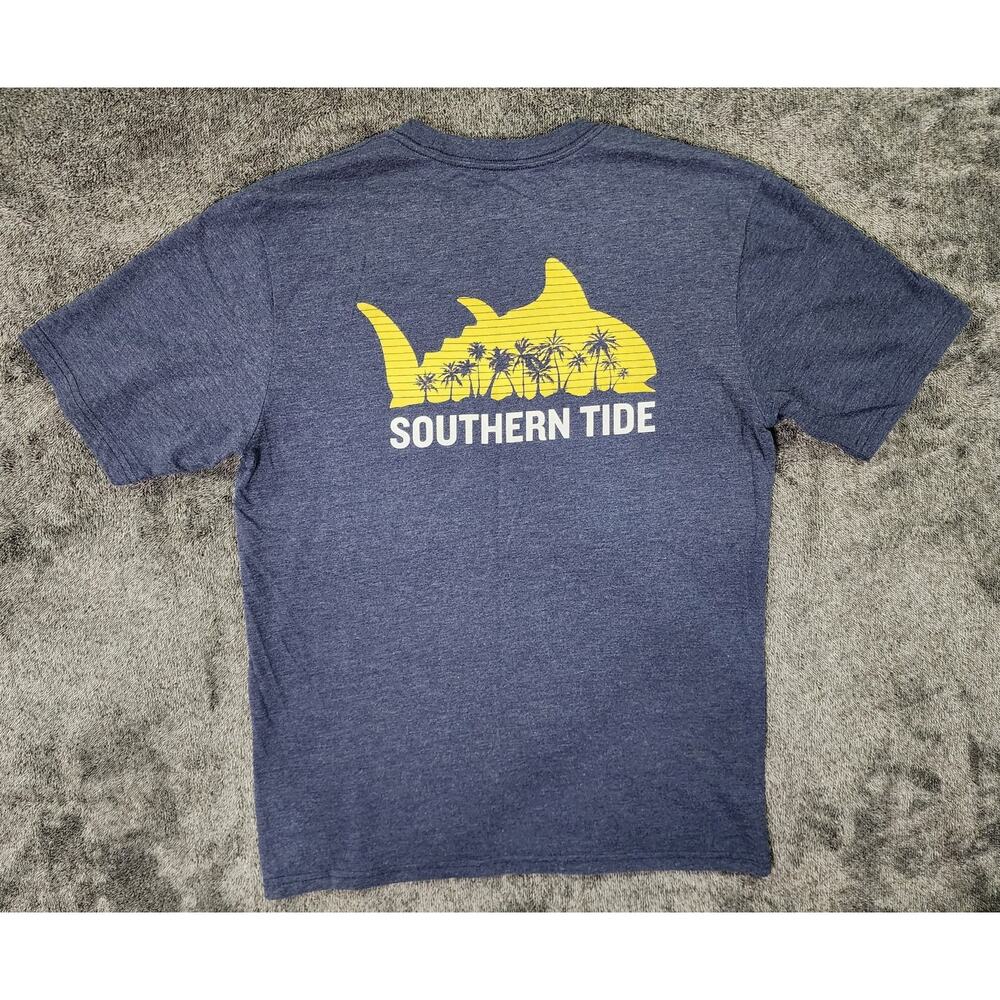 Southern Tide Shirt Mens M Blue Graphic Logo Crewneck Short Sleeve Tee